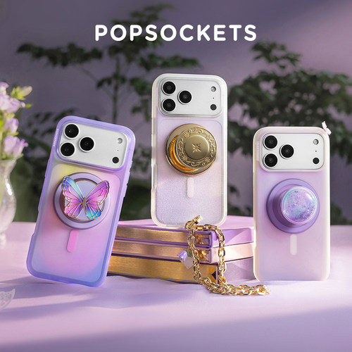 【梦境花园】PopSockets泡泡骚磁吸气囊手机支架苹果iPhone17/16 MagSafe圆啪嗒 卡包 手机链 金属电镀流沙
