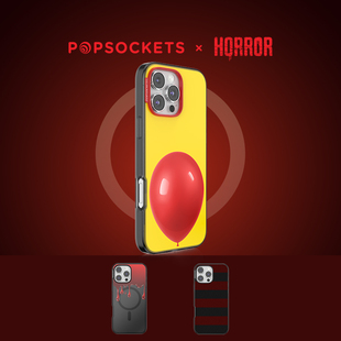 PopSockets HORROR 泡泡骚手机支架气囊伸缩防摔粘贴磁吸 红黑 小丑 恐怖惊魂·手机壳