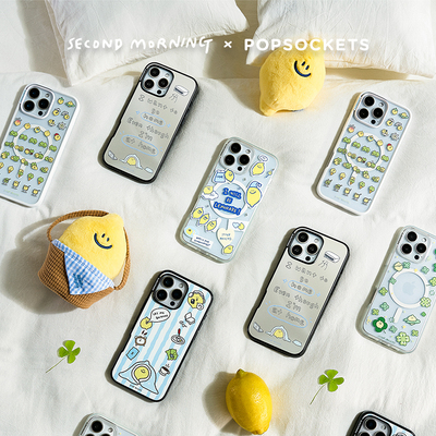 【完美一日·手机壳】PopSockets x Second Morning 早安柠檬联名系列 泡泡骚手机壳气囊伸缩防摔17/16/15
