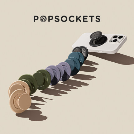 【向山野】PopSockets泡泡骚手机气囊磁吸支架纯色系列 圆啪嗒 卡包 手机链 苔藓绿 珊瑚紫 原沙 松针蓝