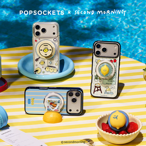 【海盐柠夏】PopSockets泡泡骚xSecond Morning早安柠檬系列磁吸气囊手机支架苹果iPhone17/16ProMax/Pro