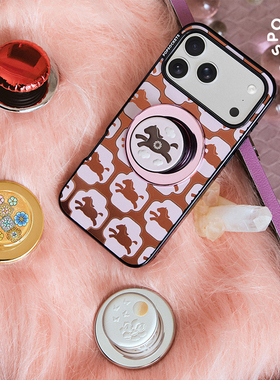 【马上有福】PopSockets泡泡骚磁吸气囊手机支架苹果iPhone17/16 MagSafe圆啪嗒马年新年款 天马逐福 流沙 PU