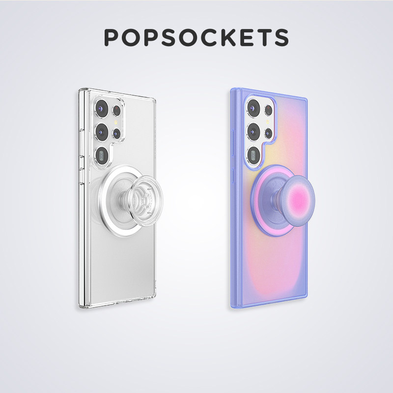 【Samsung三星手机壳】PopSockets泡泡骚适用三星GalaxyS25 S24 Ultra磁吸防摔手机壳 MagSafe 日出紫 透白