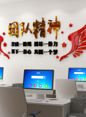 企业励志装饰文化墙贴