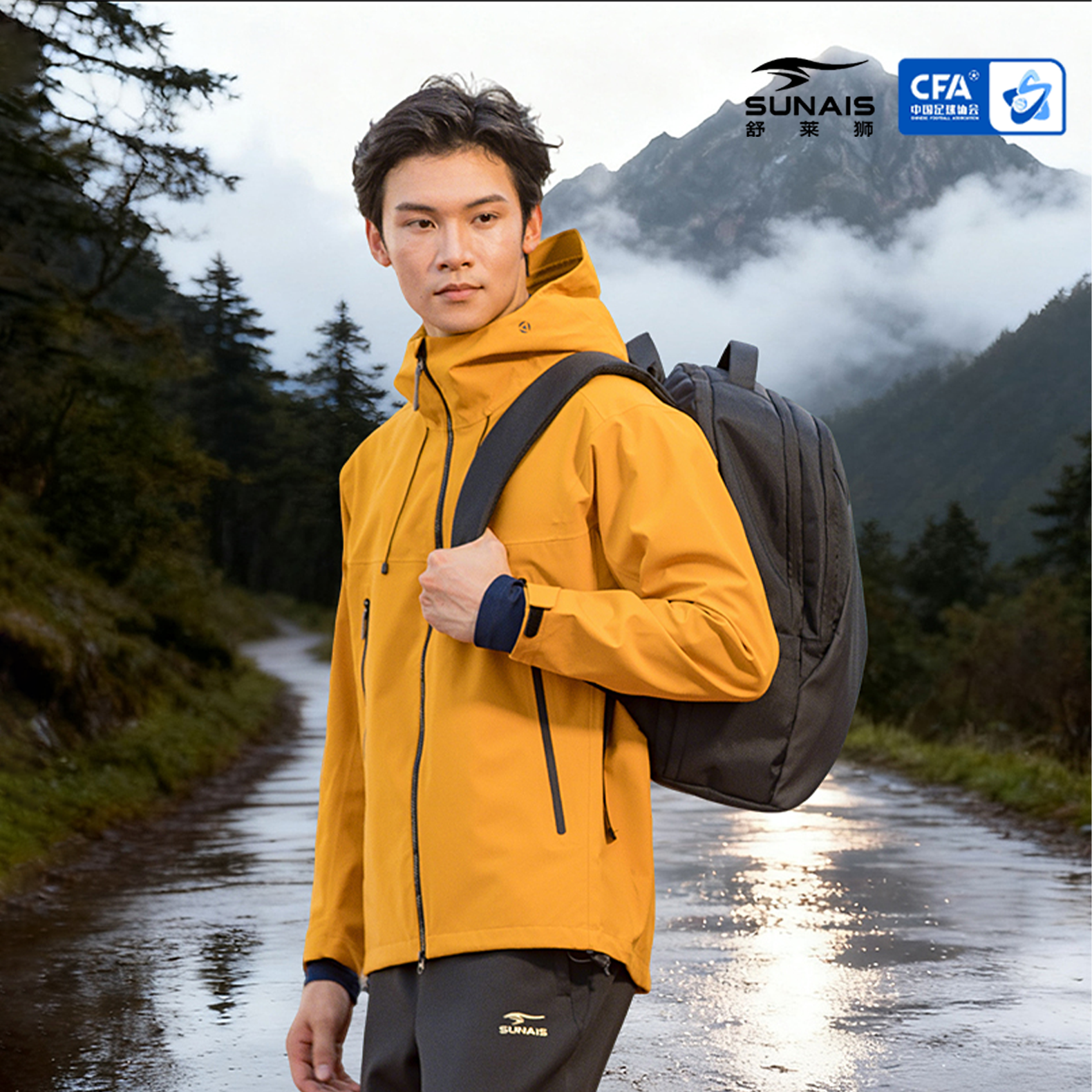 SUNAIS舒莱狮冬季户外硬壳冲锋衣男新款轻量化防风登山服外套女