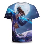 王者荣耀t恤孙悟空至尊宝地狱火马超神威衣服3D印花时尚 高街短袖