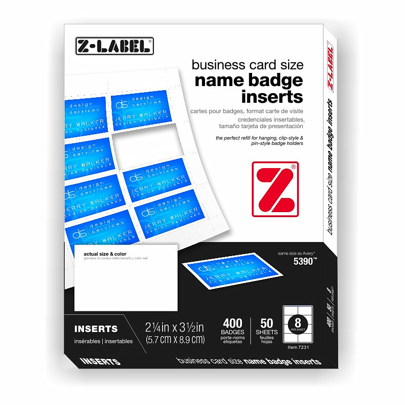 hlabel/米标 白色姓名胸卡 可打印卡纸name badges insert refill