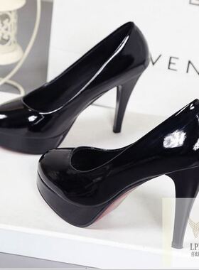 清仓10厘米7厘米5厘米防台高跟鞋女细跟圆头职业工作鞋红色婚鞋