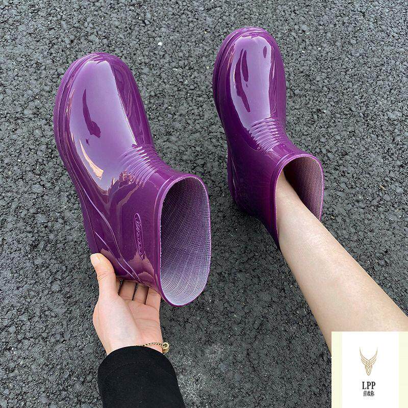 清仓简约雨鞋女款成人短筒防滑防水鞋户外工作休闲雨靴耐磨厨房胶