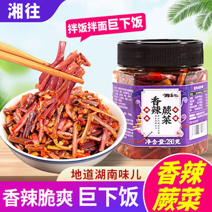 湘往湖南香辣蕨菜开瓶即食下饭菜山野香辣脆爽榨菜辣椒酱拌饭酱