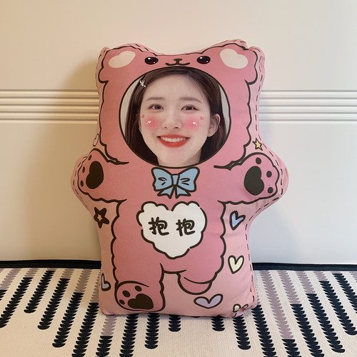 来图定制真人照片抱枕先看效果图