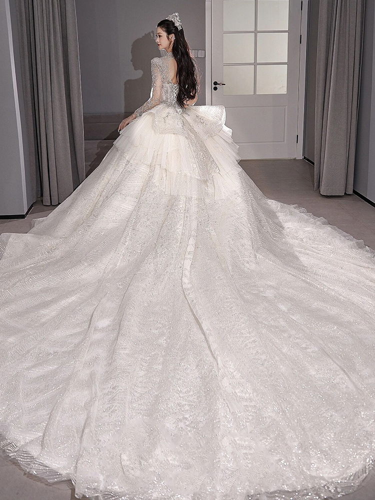 French wedding bride 2024 new main wedding dress small heavy workers wedding dress pregnant women wedding size French wedding bride 2024 new main wedding dress small heavy workers wedding dress pregnant women wedding size