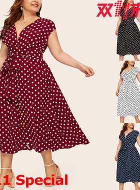 big size fat plus Dresses Women Dress Summer Loose Red for