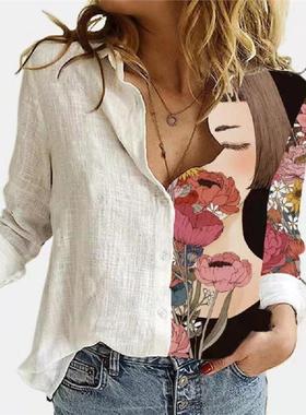 欧美风白色卡通人物印花P