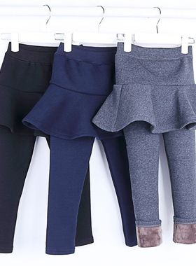 girls winter thicken warm dress trousers kids leggings pants