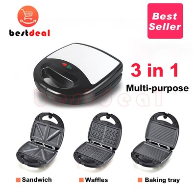3 in 1 bread breakfast Machine Panino Toaster Sandwich Maker
