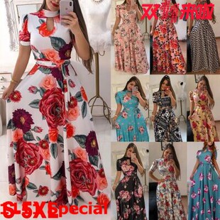 size 非洲印花女士连衣裙Plus 5XL大码 dres lady& 39;s African