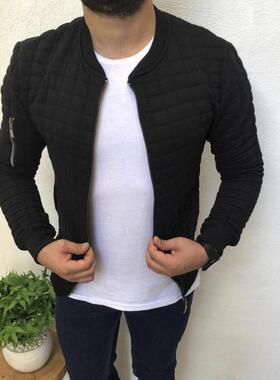 男装2024秋冬新款欧美修身休闲运动外套男士夹克卫衣Men's jacket