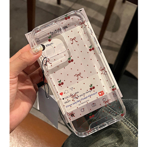 可爱卡通波点蝴蝶结手机壳防摔