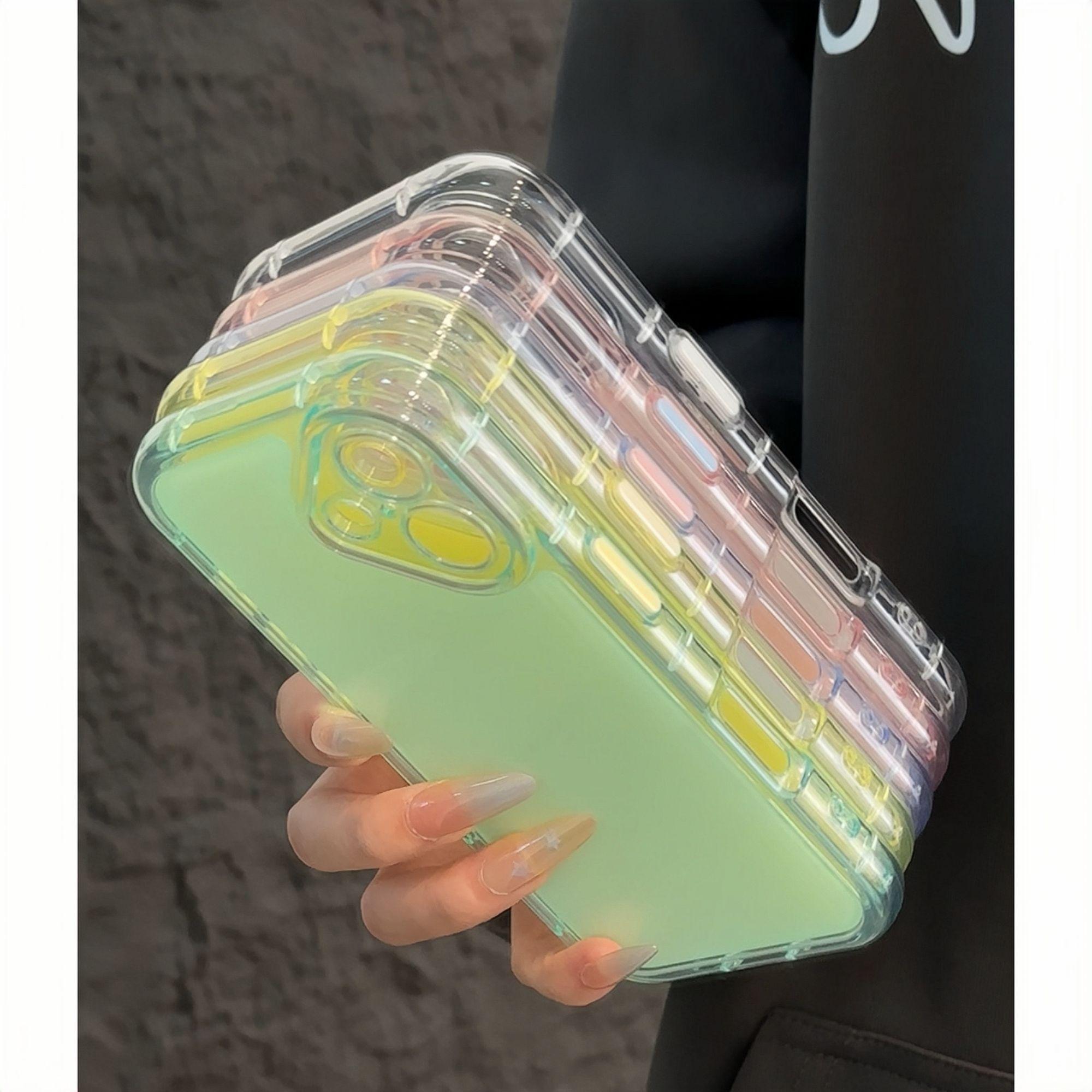 简约高级感适用iphone15苹果14手机壳13透明16pro镜头全包max防摔14promax硅胶保护套ip11男士12新款加厚气囊