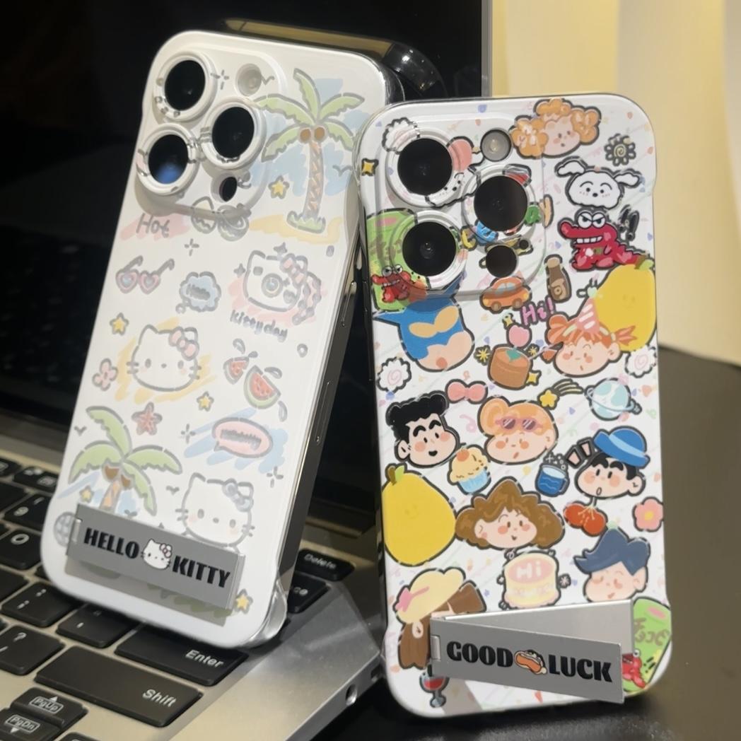 假日小新无边框适用苹果13手机壳iPhone15promax新款12华为mate60荣耀90支架11小米14超薄k70x100硬壳vivoppo