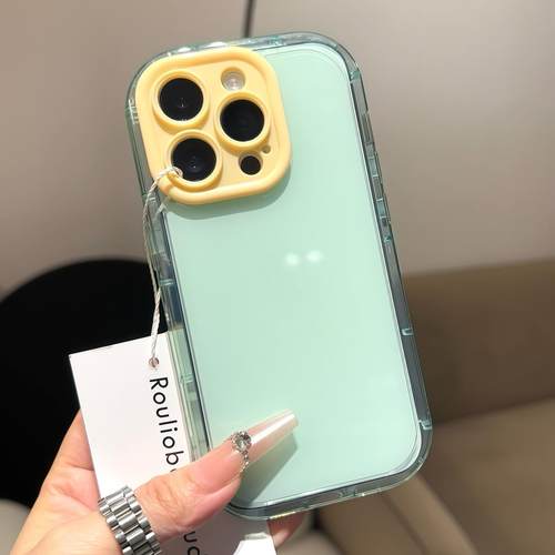 时尚撞色果冻适用苹果16手机壳iPhone15promax新款13/12华为mate70荣耀300小众vivos20爆款oppo小米14女男11