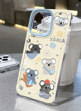 可爱考拉适用苹果17手机壳iPhone15promax新款16pro华为mate70荣耀90防摔14小米13透明vivo12全包oppo软壳k80