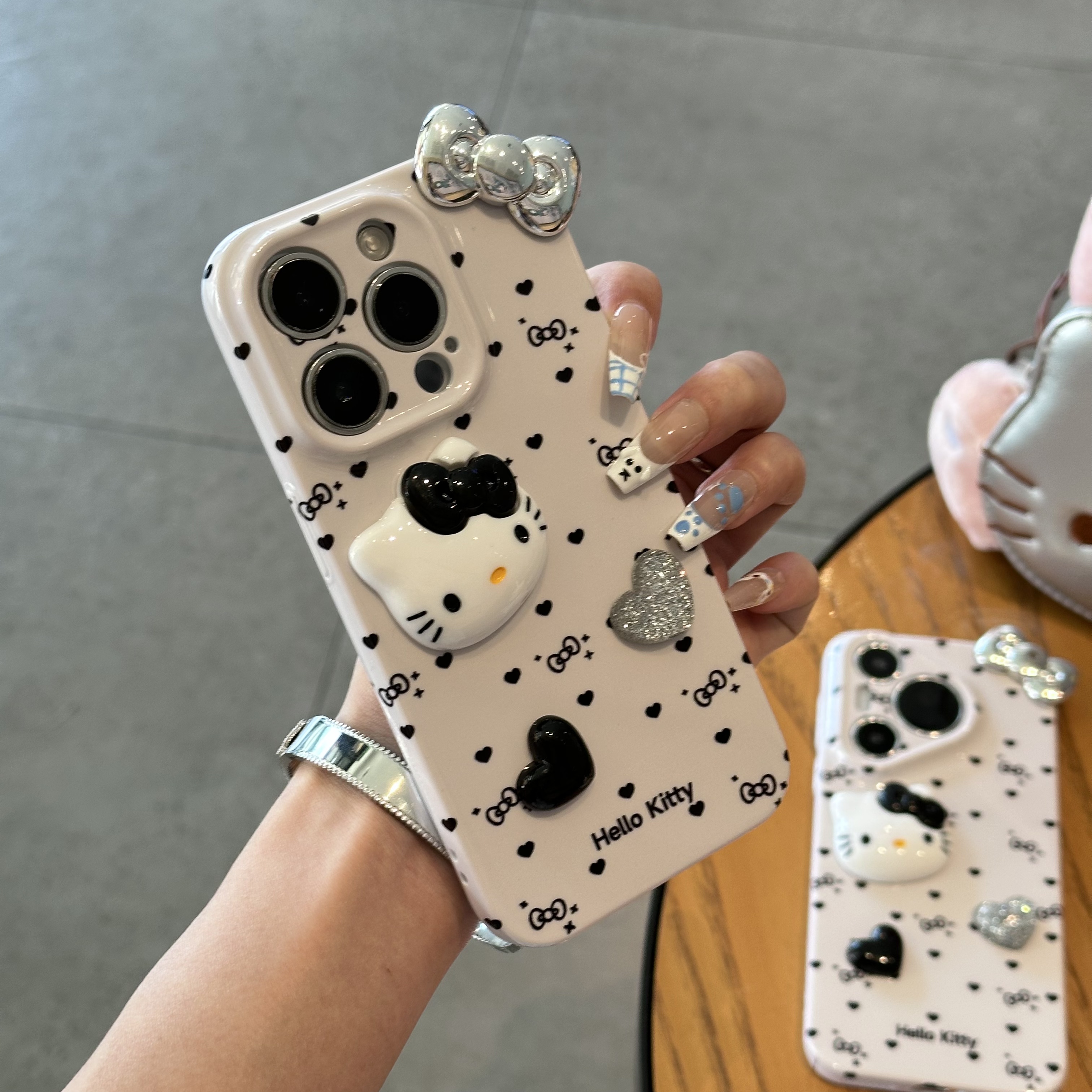 爱心甜酷kt猫适用iphone16promax手机壳苹果13菲林14华为mate70卡通vivo小米15防摔oppo硬壳12红米k80荣耀300