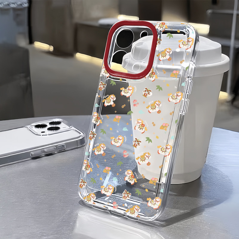 红框满屏小马适用苹果17手机壳iPhone15promax新款16华为p70荣耀300防摔13小米14透明vivo全包oppo软壳findx8