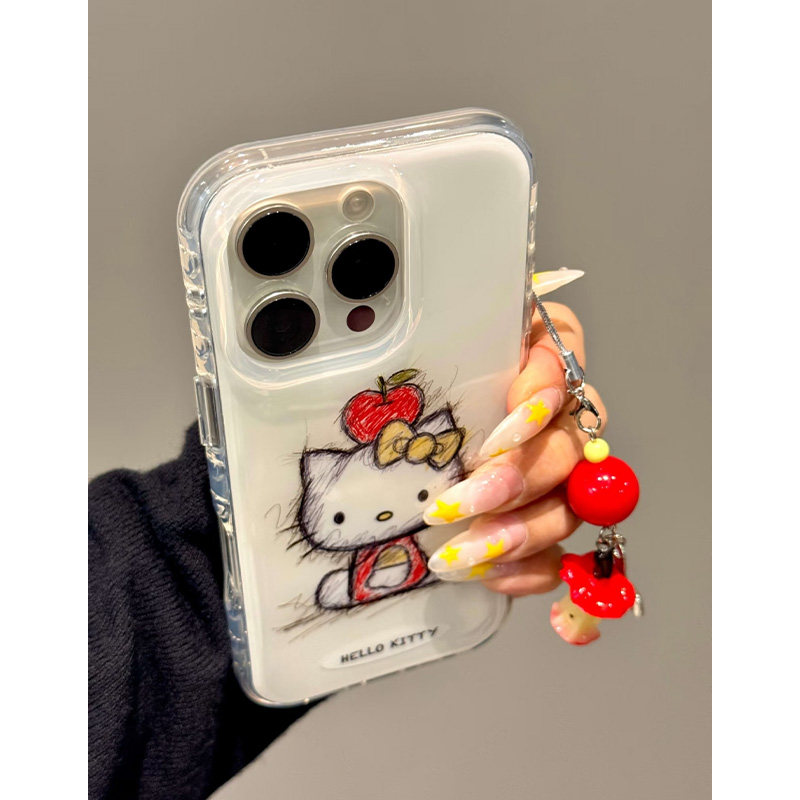 趣味可爱线条素描凯蒂猫手机壳