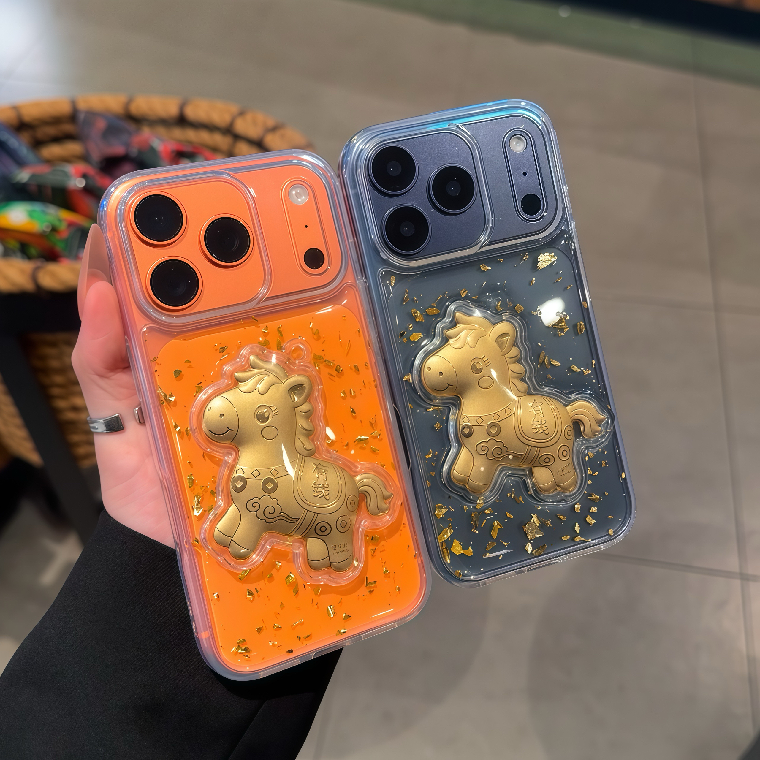 金箔滴胶马上有钱适用苹果17promax手机壳iphone16promax潮流防摔13小众12高级感15pro网红新款14plus保护套