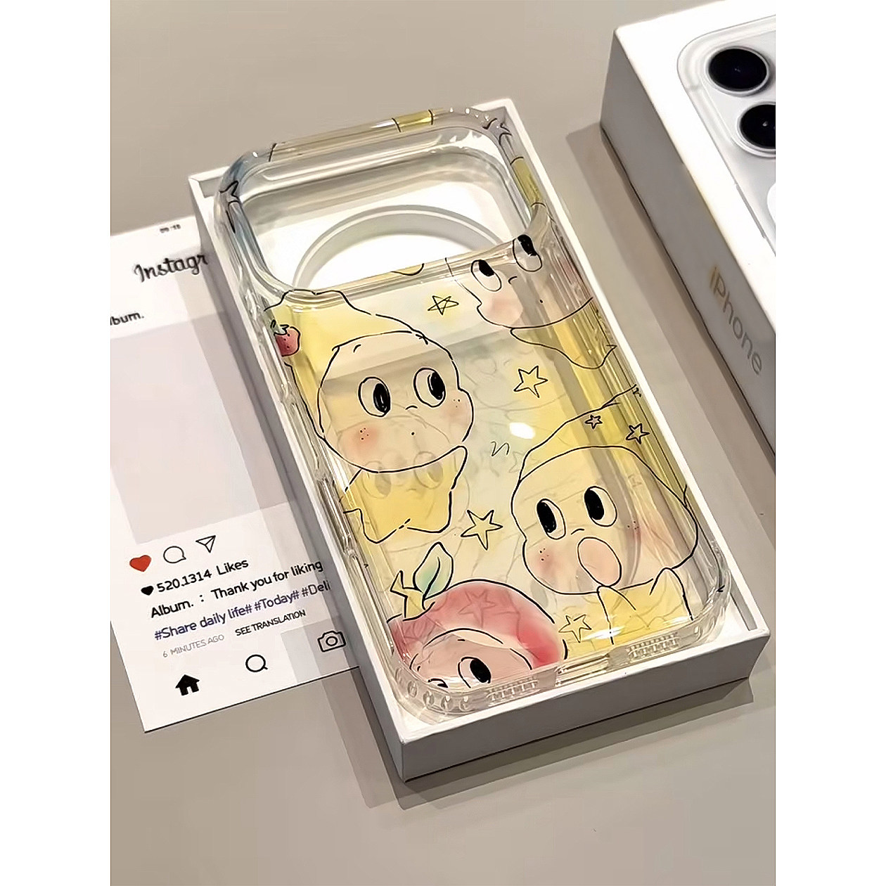 涂透星星人适用苹果17pro手机壳iPhone15promax新款16pro华为p70荣耀300防摔13小米14透明vivo全包oppo软壳12