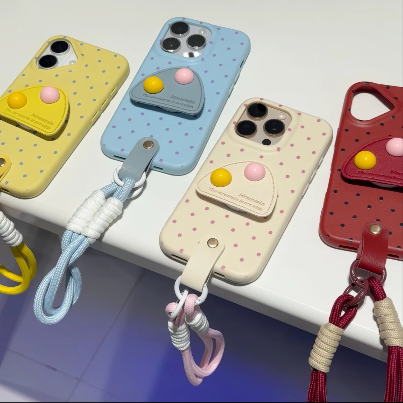 皮纹山丘支架适用苹果15promax手机壳iphone14pro新款16promax趣味13小众12保护套mate60防摔11韩系p70挂绳潮