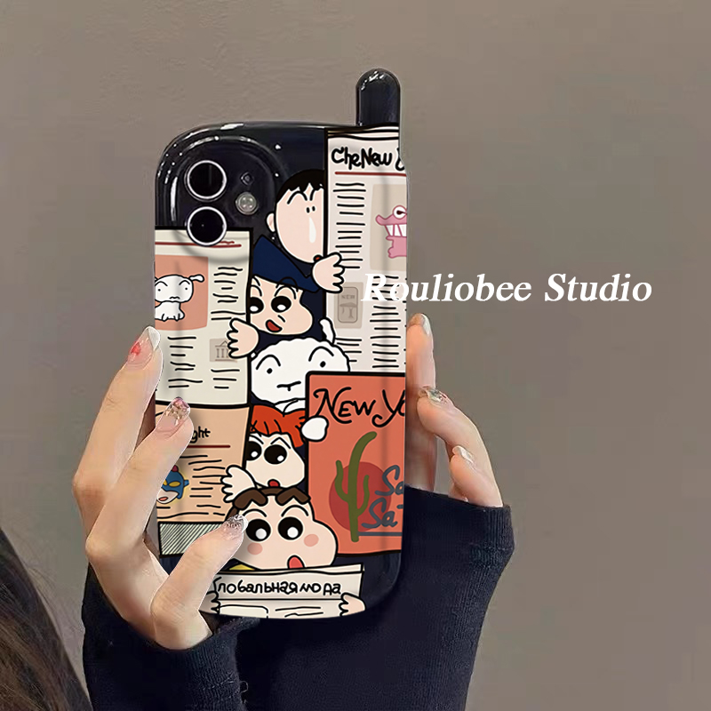 看报小新大哥大适用苹果13promax手机壳iphone14pro新款12硅胶11软壳