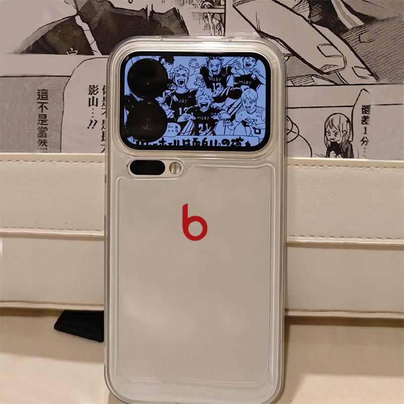 Beats字母b适用苹果17手机壳iPhone15promax新款16华为p70荣耀300防摔13小米14透明12vivo全包oppo软壳findx8