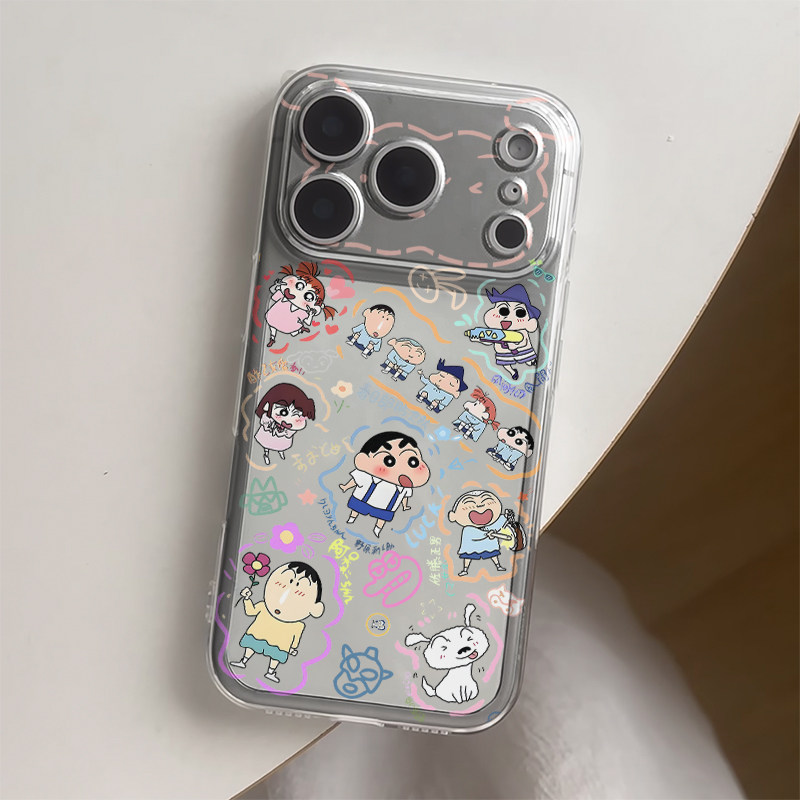 小新和朋友们适用苹果17手机壳iPhone15promax新款16华为p70荣耀300防摔13小米14透明vivo全包oppo软壳findx8