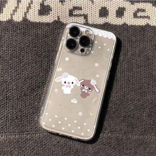 可爱甜点小兔适用苹果17手机壳iPhone15promax新款16华为p70荣耀300防摔13小米14透明vivo全包oppo软壳findx8