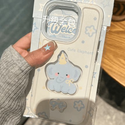 蓝色大象适用苹果13手机壳iPhone15promax新款12华为mate60荣耀90防摔11小米14透明vivox100全包oppo软壳k70