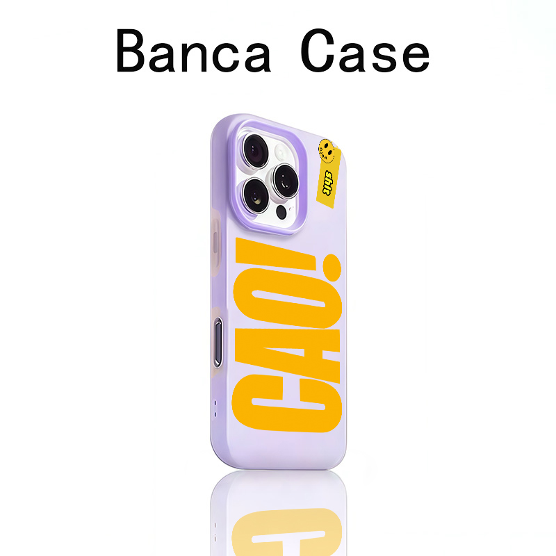 创意CAO英文字母适用iPhone16promax手机壳苹果17pro新款15promax多巴胺13肤感果冻壳12防摔14plus时尚16软壳