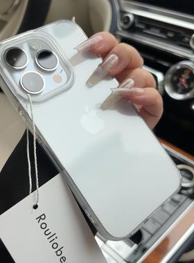 新款适用苹果14pro的手机壳高级感透明iphone13细闪小众13promax高透iphine16promax硅胶15pro男女款max套12