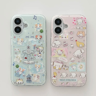 古早小猫适用苹果16手机壳iPhone17promax新款 15防摔 p70华为mate60荣耀300可爱vivos20卡通oppo小米14红米13