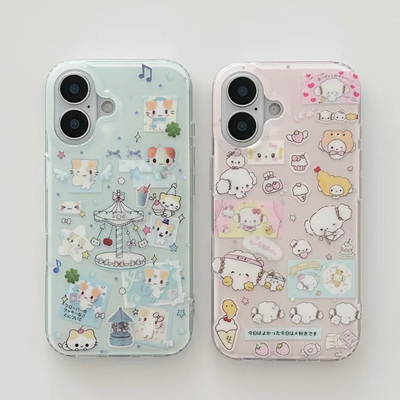 古早小猫适用苹果16手机壳iPhone17promax新款p70华为mate60荣耀300可爱vivos20卡通oppo小米14红米13/15防摔