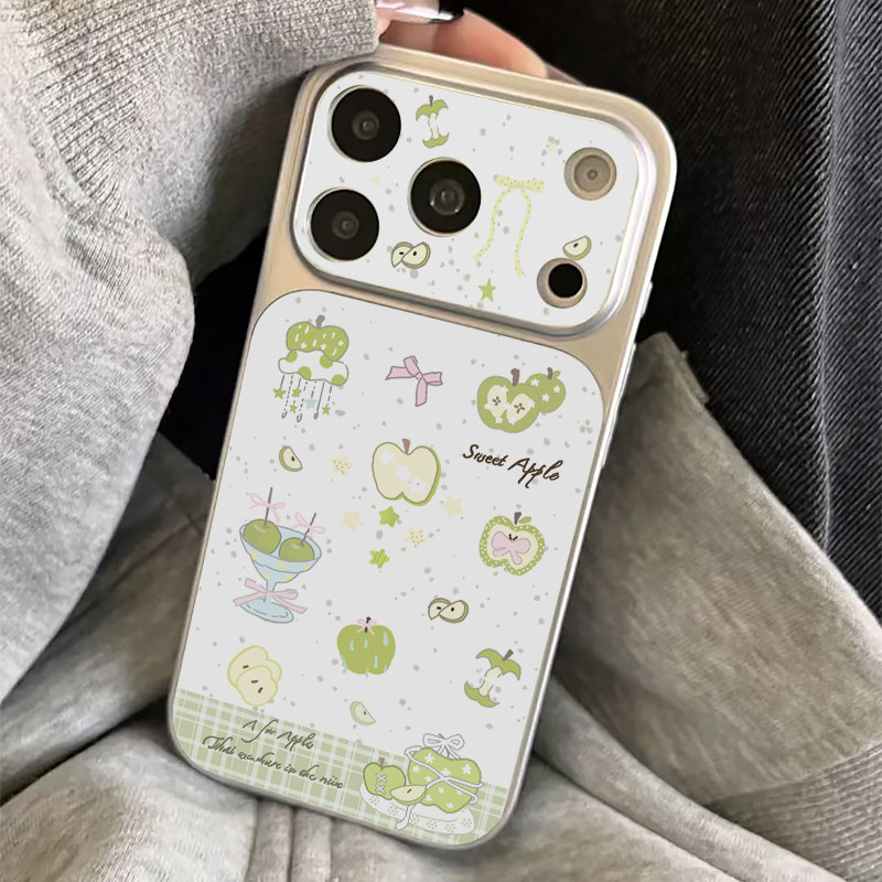 星星青苹果适用苹果16promax手机壳iPhone15新款13华为mate80荣耀p70电镀秒变opporeno15小米17pro卡通红米14