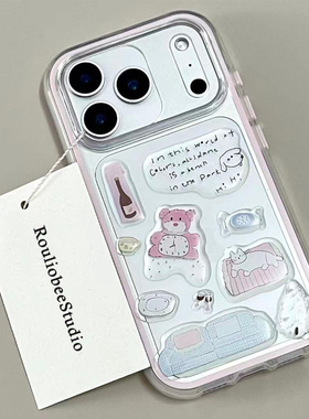 滴胶贴纸适用苹果16promax手机壳iPhone15新款17华为mate70荣耀90vivo时尚opporeno13小米15红米note14卡通12