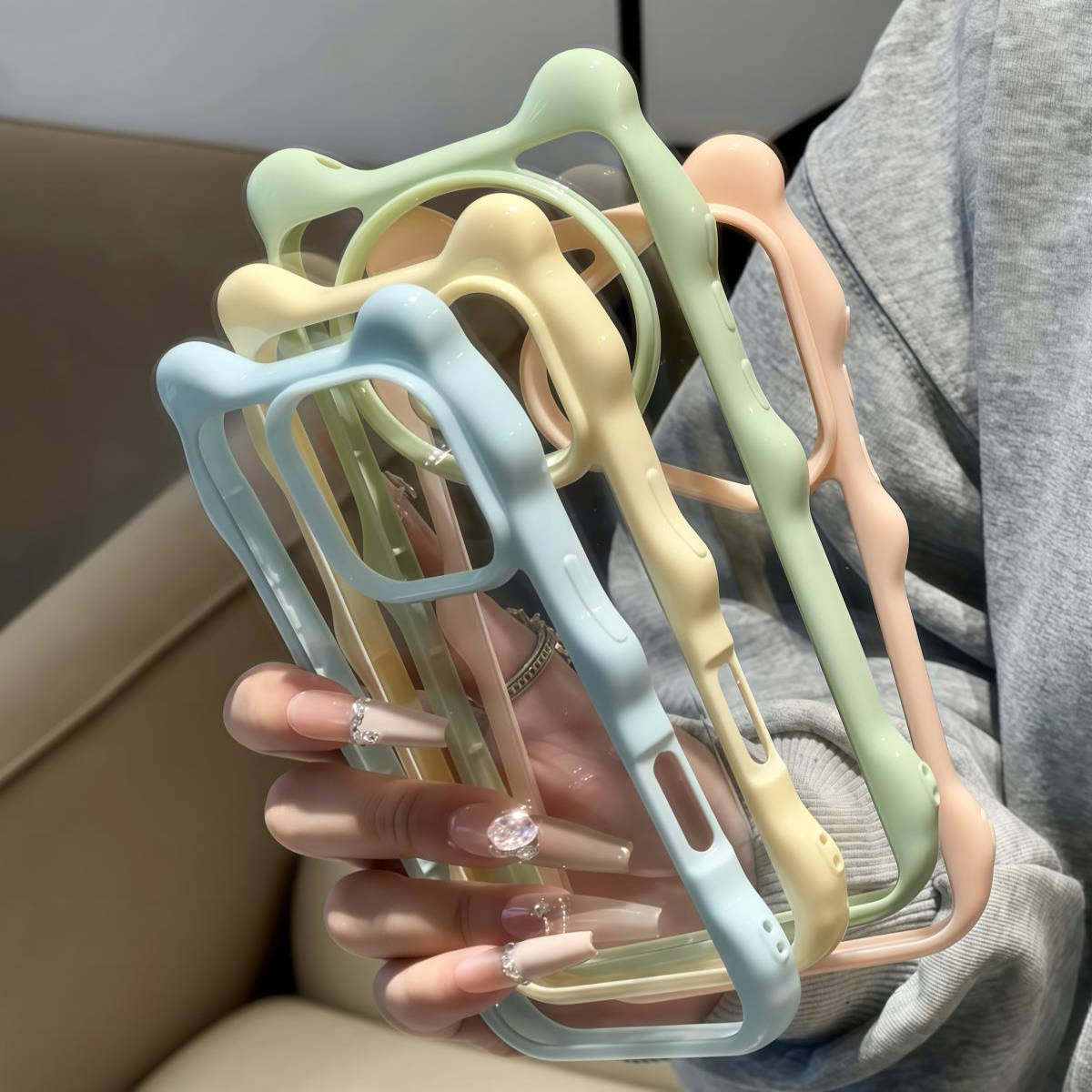 多色熊耳朵适用iPhone16promax手机壳苹果14pro新款15promax可爱13创意12保护套11华为p70简约透明mate60防摔,3C数码配件,手机保护套/壳,淘宝优惠券,粉丝福利购,淘宝优惠卷