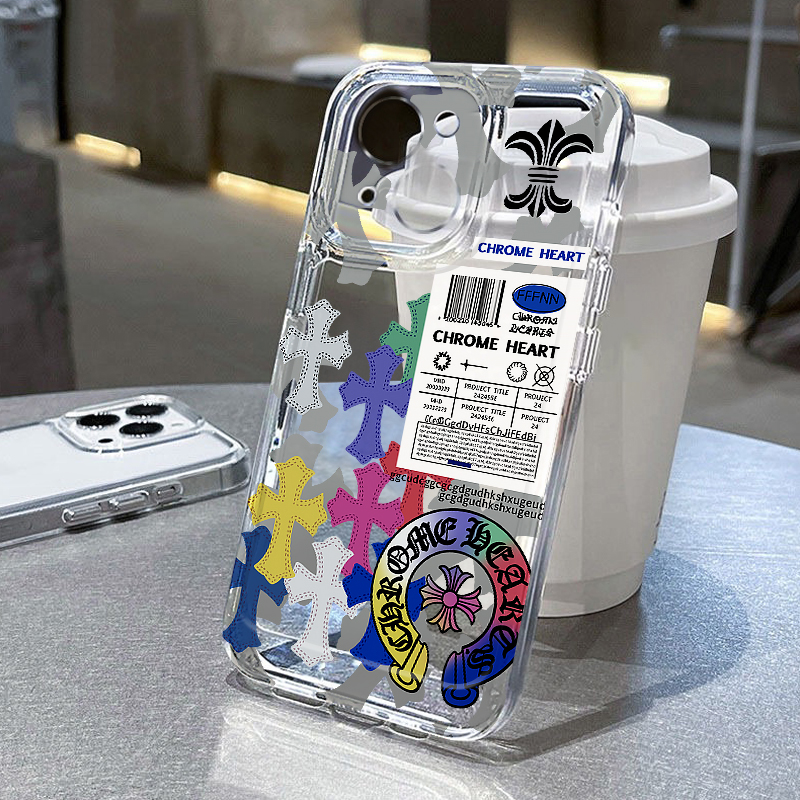 多彩十字适用苹果16pro手机壳iPhone15promax新款13华为mate60荣耀200防摔12小米14透明vivo全包oppo软壳k70