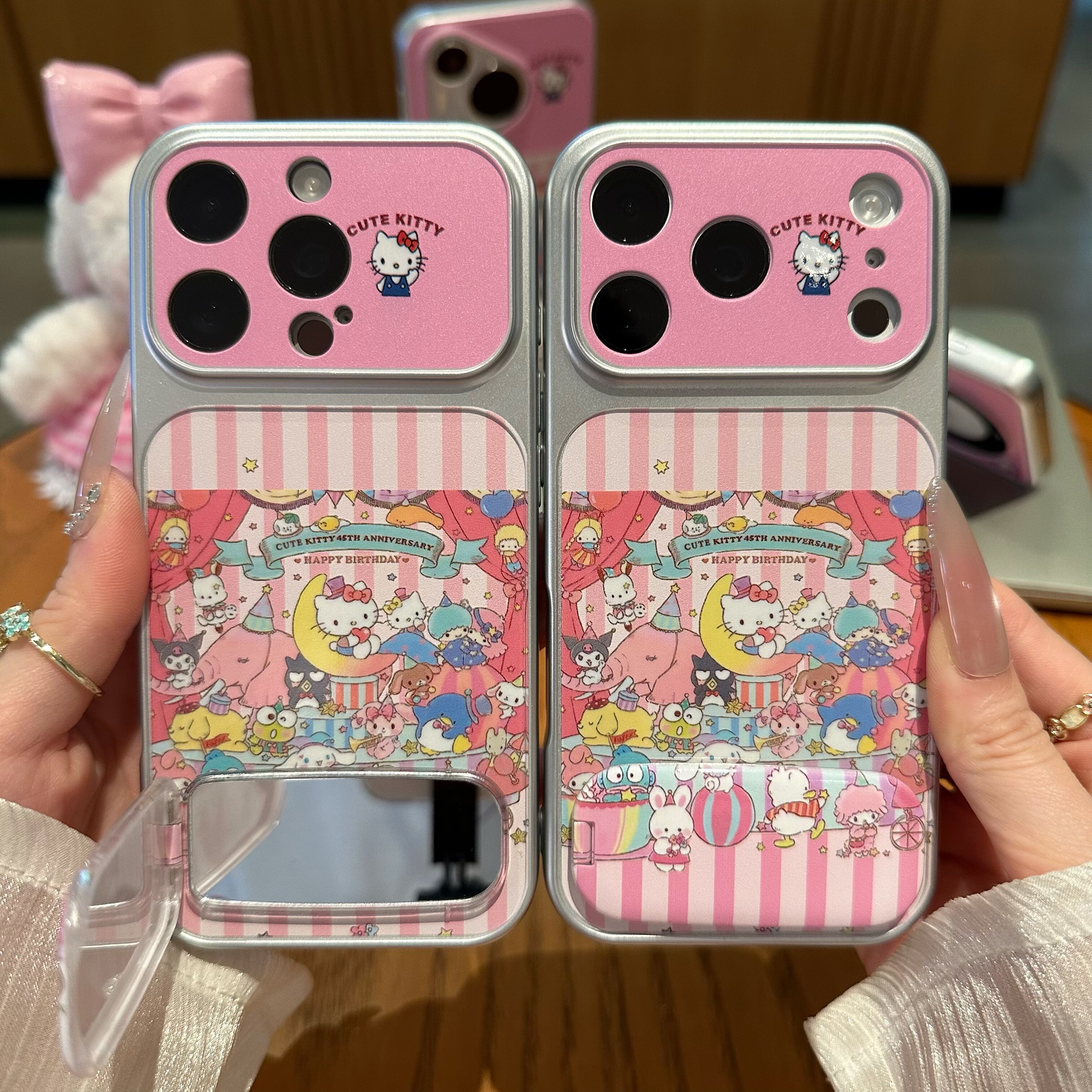 月亮猫咪合集适用苹果16promax手机壳iPhone15支架款13华为mate80荣耀p70电镀秒变壳opporeno小米17pro红米14