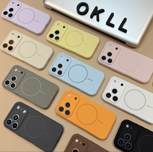 新品 磁吸液态硅胶适用苹果17promax手机壳iphone16pro一体15plus保护套14防摔13相机按键全包12pm简约纯色11