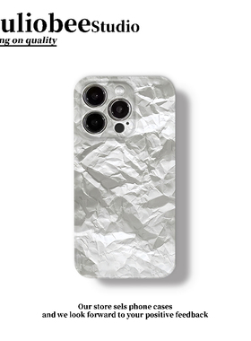 白色褶皱适用苹果16pro手机壳iPhone15promax新款14华为mate60荣耀p70防摔12/11小米13菲林硬壳vivo全包oppo