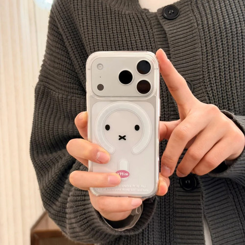 日韩米菲兔适用iPhone16promax无线充电磁吸手机壳15promax新款13透明14卡通11可爱12创意16防摔17promax女款
